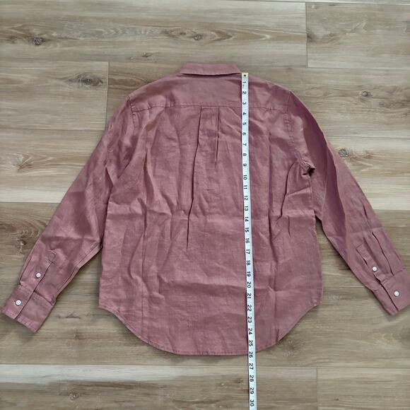 NWT Everlane The Linen Relaxed Shirt in Rose Dusk size 0 - Picture 5 of 5